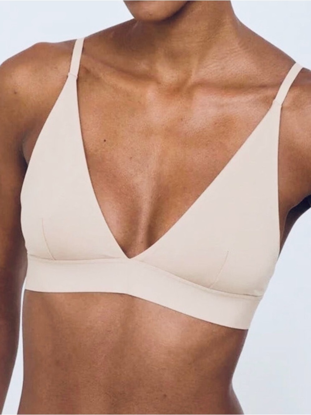 Baserange Triangle Bra in Cream